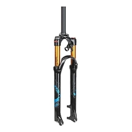 ZYHDDYJ Mountain Bike Fork ZYHDDYJ Bike Fork Mountain Road Bike Air Suspension Fork 26 27.5 29 Inch Aluminum Alloy 1-1 / 8" Travel 100mm Remote Quick Lock (Color : Blue, Size : 27.5")