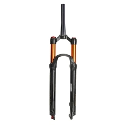 ZYHDDYJ Mountain Bike Fork ZYHDDYJ Bike Fork MTB Air Suspension Fork 26 27.5 29 Inch Mountain Bike Front Fork Damping Adjustment Travel 120mm QR 9mm Manual Lockout Straight / Tapered Tube (Color : Tapered Gold, Size : 26inch)