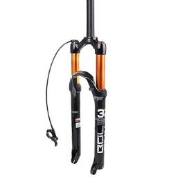 ZYHDDYJ Mountain Bike Fork ZYHDDYJ Bike Fork Suspension Fork 26inch, Wire-controlled Pneumatic Fork, MTB Front Fork, 100mm Travel (Color : Straight tube, Size : 29inch)