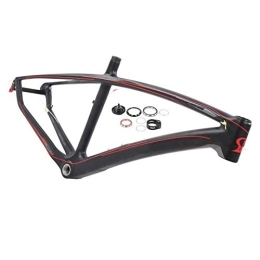01 Mountain Bike Frames 01 Bike Front Fork Frame, 27.5ERx17.5in Carbon Mountain Bike Frame with Headset and Seatpost clip for Mountain Bicycle