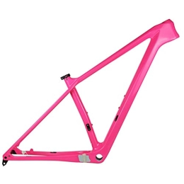 PPLAS Mountain Bike Frames 2021 New Carbon MTB Frame 27.5er 29er Carbon Mountain Bike Frame 148x12mm or 142 * 12mm MTB Bicycle Frames (Color : Pink Color, Size : 17in Matt 142x12)