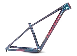 Leodun Mountain Bike Frames 27.5 Inch 29 Inch LEOPARD-XS Full Color-Changing Carbon Fiber Mountain Bike Frame BB92 Hidden Disc Brake Seat Inner Wiring XC Off-Road Level, 29", 15