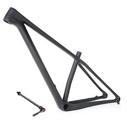 DFNBVDRR Mountain Bike Frames 27.5er Carbon Fiber Mountain Bike Frame 15", 17" Thru Axle 142x12mm MTB Bicycle Frame Disc Brake BB92 Bottom Bracket (Color : Matte black, Size : 27.5x15'')