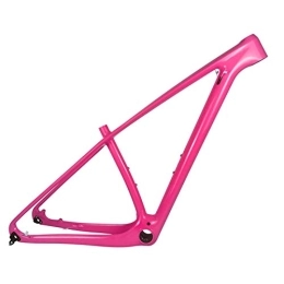 PPLAS Mountain Bike Frames 29er MTB Carbon Bike Frame 135x9 QR or 142x12 Carbon Mountain Bike Frame MTB Bicycle Frame (Color : Pink Glossy, Size : 16 17 inch (165 180cm))