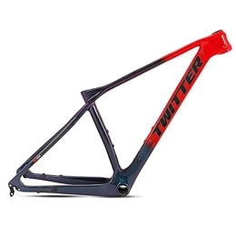 DFNBVDRR Mountain Bike Frames 29in Carbon XC Trail Mountain Bike Frame Discoloration 15'' / 17'' / 19'' MTB Frame BB92 Disc Brake Quick Release Axle 135mm Routing Internal (Color : Red, Size : 15x29in)
