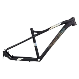 HerfsT Mountain Bike Frames Aluminum Alloy MTB Frame 27.5er Hardtail Mountain Bike Frame 16'' 17'' Disc Brake Rigid Frame QR 135mm XC, with Tailhook (Color : Black, Size : 27.5x16'')