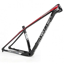 AndyJerzy Mountain Bike Frames AndyJerzy Carbon Fiber Barrel Shaft Mountain Frame 27.5 Inch 29 Inch High Modulus 18K Bicycle Carbon Frame (Color : Black, Size : 29Inch)