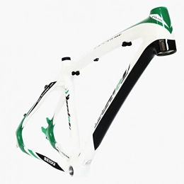 BEIOU Spares BEIOU 3K Carbon Fiber Mountain Bike Frame 26-Inch Glossy Unibody External Cable Routing T700 Ultralight MTB B005X (White Green, 15-Inch)