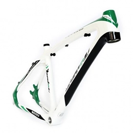 BEIOU Spares BEIOU 3K Carbon Fiber Mountain Bike Frame 26-Inch Glossy Unibody External Cable Routing T700 Ultralight MTB B005X (White Green, 17-Inch)