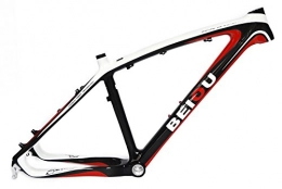 BEIOU Spares BEIOU 3K Carbon Fiber Mountain Bike Frame 26-Inch Glossy White Red Unibody External Cable Routing T700 Ultralight MTB B014AX (White Red, 15-Inch)