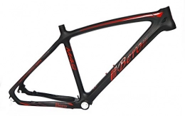 BEIOU Spares BEIOU 3k Carbon Fiber Mountain Bike Frame T800 Ultralight 26" MTB Matte Black Unibody Internal Cable Routing B024 (Red, 17-Inch)
