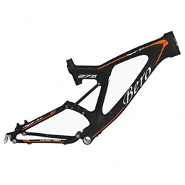 BEIOU Downhill Dual Suspension 3K Carbon Fiber Mountain Bike Frame DW-LINK 27.5-Inch Matte Black Unibody Internal Cable Routing T700 Ultralight 18-Inch MTB FMB022A18Y