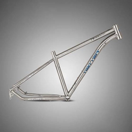 DLSMB-SP Mountain Bike Frames Bicycle frame Disc Brake Road Frame With Carbon Fiber Front Fork Integrated Group Bowl Front And Rear Barrel Shaft Quick Release (Color : Silver, Size : 27.5Inch)