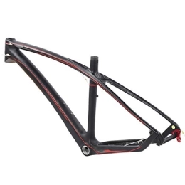 YUFUDE Spares Bicycle Frame, Mountain Bike Carbon Fiber Front Fork Frame with Headset and Seatpost Clip, 27.5ERx17.5in Bicycles and Spare Parts