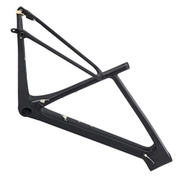 Gedourain Mountain Bike Frames Bike Front Fork Frame, No Deformation Excellent Hardness Easy To Install Bicycle Frame Corrosion Resistance with Seatpost Clip for Mountain Bike(29ER*17 inch)