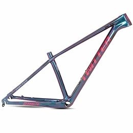 FAXIOAWA Spares Bike Front Suspension Bike Frames Carbon fiber mountain bike frame Full color changing paint Internal routing Off-road mountain bike frame 5mm*135mm quick release version 1.19KG (29*17 inch) (