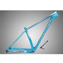 DFNBVDRR Mountain Bike Frames Carbon Fiber 15'' / 17'' / 19''MTB Frame 142 * 12MM Thru Axle Disc Brake Bicycle Frame For 29inch Wheel XC MTB Frame BB92 Bottom Bracket (Color : Blue, Size : 19x29'')