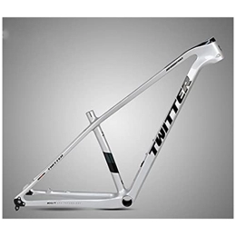 DFNBVDRR Mountain Bike Frames Carbon Fiber 27.5in Mountain Bike Frame 15'' / 17'' / 19'' XC / MTB Trail Bike Frame Disc Brake BOOST Thru Axle 12x148mm BB92 Routing Internal (Color : Sliver, Size : 15 * 27.5'')