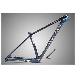 DFNBVDRR Mountain Bike Frames Carbon Fiber Mountain Bike Frame 27.5 / 29" Thru Axle 142mm Disc Brake XC / MTB Frame 15'' / 17'' / 19'' Bicycle Frame BB92 Bottom Bracket (Color : Svart, Size : 15 * 27.5'')