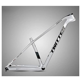 YOJOLO Spares Carbon MTB Frame 27.5er 29 Inch Mountain Bike Frame Disc Brake Bicycle Frame 15'' / 17'' / 19'' Tapered Headset BB92 Frame Thru Axle 12x148mm Boost , for XC Cyclocross ( Color : Silver , Size : 27.5x17'' )