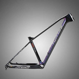 Cotangle-SPORT Mountain Bike Frames Cotangle-SPORT Road Bike Bicycle Racing Frame Carbon Fiber Mountain Frame Mountain Cross-country Carbon Frame Bicycle Frame Accessories (Color : Black, Size : One size)