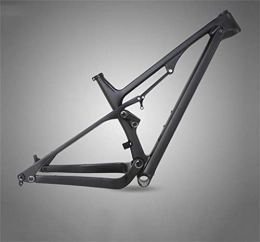 DBG Mountain Bike Frames DBG Carbon fiber mountain frame shock absorber, all black standard barrel shaft 148 soft tail frame, durable, strong and light weight frame, 27.5 inches * 19 inches