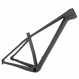 FAXIOAWA Spares FAXIOAWA Bike Front Suspension Bike Frames Carbon fiber mountain bike frame All black matt EPS Off-road XC class frame Quick release 29 inches Customizable (Size : 29x19)