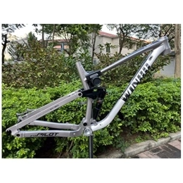 FAXIOAWA Spares FAXIOAWA Full Suspension MTB Frame 26er 27.5er 29er Mountain Bike Frame 17'' / 18'' Travel 147mm XC / AM / DH Enduro Downhill Frame 12x148mm Thru Axle Boost (Color : Silver, Size : 27.5 * 18'')
