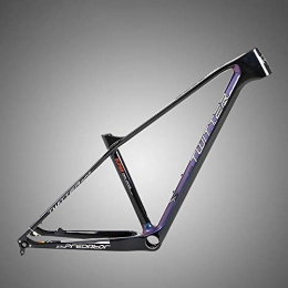 Ouqian Spares Fixed Gear Bike Frames Carbon Fiber Mountain Frame Mountain Cross-country Carbon Frame Bicycle Frame Accessories Frame Bike Bike Frames (Color : Black, Size : One Size)