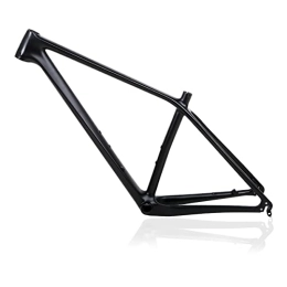 DFNBVDRR Mountain Bike Frames Full Carbon Fiber Mountain Bike Frame 15 / 17 Inch MTB Bicycle Disc Brake Quick Release 135mm Bicycle Frame BB92 For 27.5'' Wheel (Color : Matte black, Size : 17'')