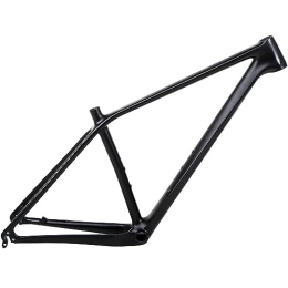 DHNCBGFZ Mountain Bike Frames Full Carbon Fiber MTB Frame 27.5er 29er 15.5'' / 17'' / 19''Mountain Bike Frame Disc Brake Quick Release Rear Spacing 135X9mm (Color : Matte black, Size : 27.5x19'')