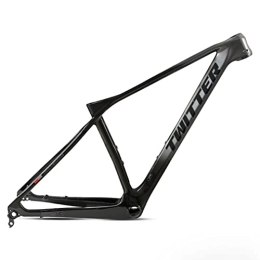 YOJOLO Spares Full Carbon MTB Frame 27.5er 29er Hardtail Mountain Bike Frame 15'' 17'' 19'' Disc Brake Bicycle Frame BB92 Tapered Headset Routing Internal Thru Axle 12X142mm ( Color : Black , Size : 27.5x15'' )