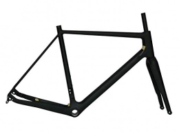 Flyxii Spares Full Carbon Toray Matt Cyclocross Bike Frameset Disc Brake BB30 Frame 58cm 12 * 142mm Thru Axle + bicycle Fork 15 * 100mm Thru Axle