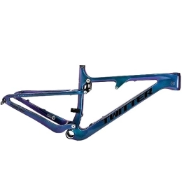 DHNCBGFZ Spares Full Suspension Frame 27.5ER 29ER Trail Mountain Bike Frame XC Mountain Carbon Disc Brake Bicycle Frame Travel 120mm Boost 12 * 148mm (Color : Black, Size : 27.5x19'')