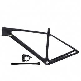 Gaeirt Mountain Bike Frames Gaeirt Bike Frame, Carbon Fiber Front Fork Frame Replacement with Seatpost Clip Tube Shaft Tail Hook for Mountain Bike for Road Bike(29ER*19 inch)