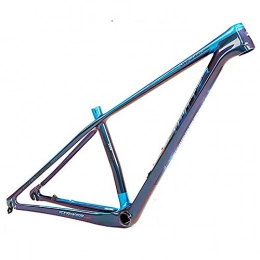 Gububi Mountain Bike Frames Gububi Bike frameset 18K Carbon Fiber Mountain Frame Cross-country Color-changing Mountain Bike Carbon Frame (Color : Black, Size : 27.5Inch)