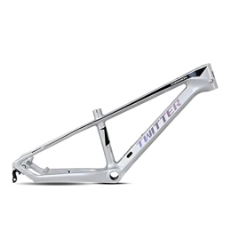 HIMALO Spares HIMALO 20er BMX Frame 10.5'' Carbon Fiber MTB Bike Frame QR 135mm Disc Brake Frame Internal Routing Unisex (Color : Titanium)