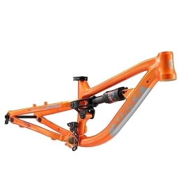 HIMALO Spares HIMALO 20er Mountain Bike Frame 255mm Aluminum Alloy Suspension Frame 148mm Boost Thru Axle Frame Disc Brake Soft Tail MTB Frame With Rear Shocks (Color : Orange, Size : 20er*255mm)