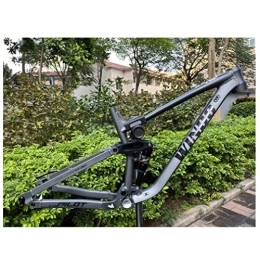 HIMALO Spares HIMALO 26er 27.5er 29er MTB Suspension Frame DH / XC / AM Enduro Mountain Bike Frame 17'' / 18'' Aluminium Alloy Disc Brake Frame Thru Axle 12 * 148mm Boost (Color : Dark Grey, Size : 26 * 18'')