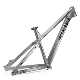 HIMALO Spares HIMALO 26er 27.5er MTB Frame 17'' Hardtail Mountain Bike Frame DH / XC / AM Aluminum Alloy Rigid Frame Disc Brake QR 135mm (Color : Titanium, Size : 26x17'')