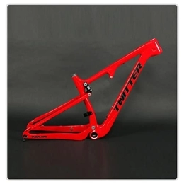 HIMALO Spares HIMALO 27.5 / 29er Trail Mountain Bike Frame 15'' / 17'' / 19'' / 21'' Travel 120mm Suspension Carbon Fiber MTB Frame Disc Brake Boost Thru Axle 12x148mm XC / AM / DH (Color : Red, Size : 15'')