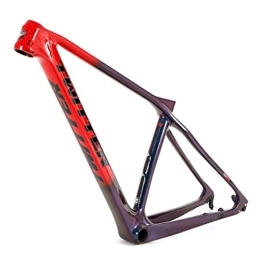 HIMALO Spares HIMALO 27.5er 29er Hardtail Mountain Bike Frame Carbon Fiber MTB Frame 15'' / 17'' / 19'' XC AM QR 135mm Disc Brake Frame Internal Routing (Color : 29 * 17'' Red)