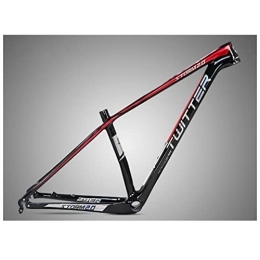 HIMALO Spares HIMALO 27.5er 29er Mountain Bike Frame 15'' / 17'' / 19'' XC Hardtail MTB Carbon Fiber Frame QR 135mm Disc Brake Frame Internal Routing (Color : Black B, Size : 27.5 * 17'')