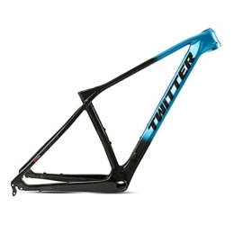 HIMALO Mountain Bike Frames HIMALO 27.5er 29er MTB Frame Carbon Fiber Hardtail Mountain Bike Frame 15'' / 17'' / 19'' Disc Brake Frame QR 135mm XC AM Internal Routing (Color : Blauw, Size : 27.5 * 15'')