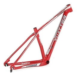 HIMALO Mountain Bike Frames HIMALO Carbon Fiber Mountain Bike Frame 27.5er 29er XC Hardtail MTB Frame 15'' / 17'' / 19'' Disc Brake Frame Internal Routing QR 135mm Red (Size : 29 * 15'')