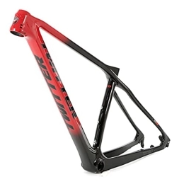 HIMALO Mountain Bike Frames HIMALO Carbon Fiber MTB Frame 27.5er 29er Hardtail Mountain Bike Frame 15'' / 17'' / 19'' QR 135mm Disc Brake Frame Red Internal Routing XC AM (Size : 29 * 19'')