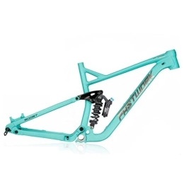 HIMALO Mountain Bike Frames HIMALO Downhill Suspension Frame 27.5er 29er Mountain Bike Frame 17'' / 19'' Disc Brake Thru Axle Boost MTB Frame XC / DH, with Rear Shocks (Color : Blauw, Size : 27.5x19'')