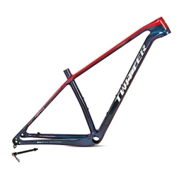 HIMALO Spares HIMALO MTB Frame 27.5er 29er Carbon Fiber Hardtail Mountain Bike Frame 15'' / 17'' / 19'' Disc Brake Thru Axle 12 * 148mm Boost Frame XC Internal Routing (Color : Red, Size : 29 * 15'')