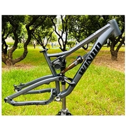 HIMALO Mountain Bike Frames HIMALO MTB Suspension Frame 26er / 27.5er Mountain Bike Frame DH / XC / AM 12 * 142mm Thru Axle Aluminium Alloy Frame Disc Brake 16.5'' (Color : Dark gray)