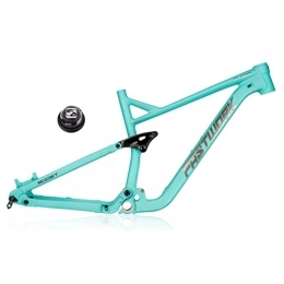 HIMALO Spares HIMALO Suspension Frame 26 / 27.5 / 29er Disc Brake Mountain Bike Frame 17'' / 19'' Aluminium Alloy DH / XC MTB Frame Travel 150mm Thru Axle 12x148mm Boost, with Headset (Color : Blauw, Size : 29x17'')